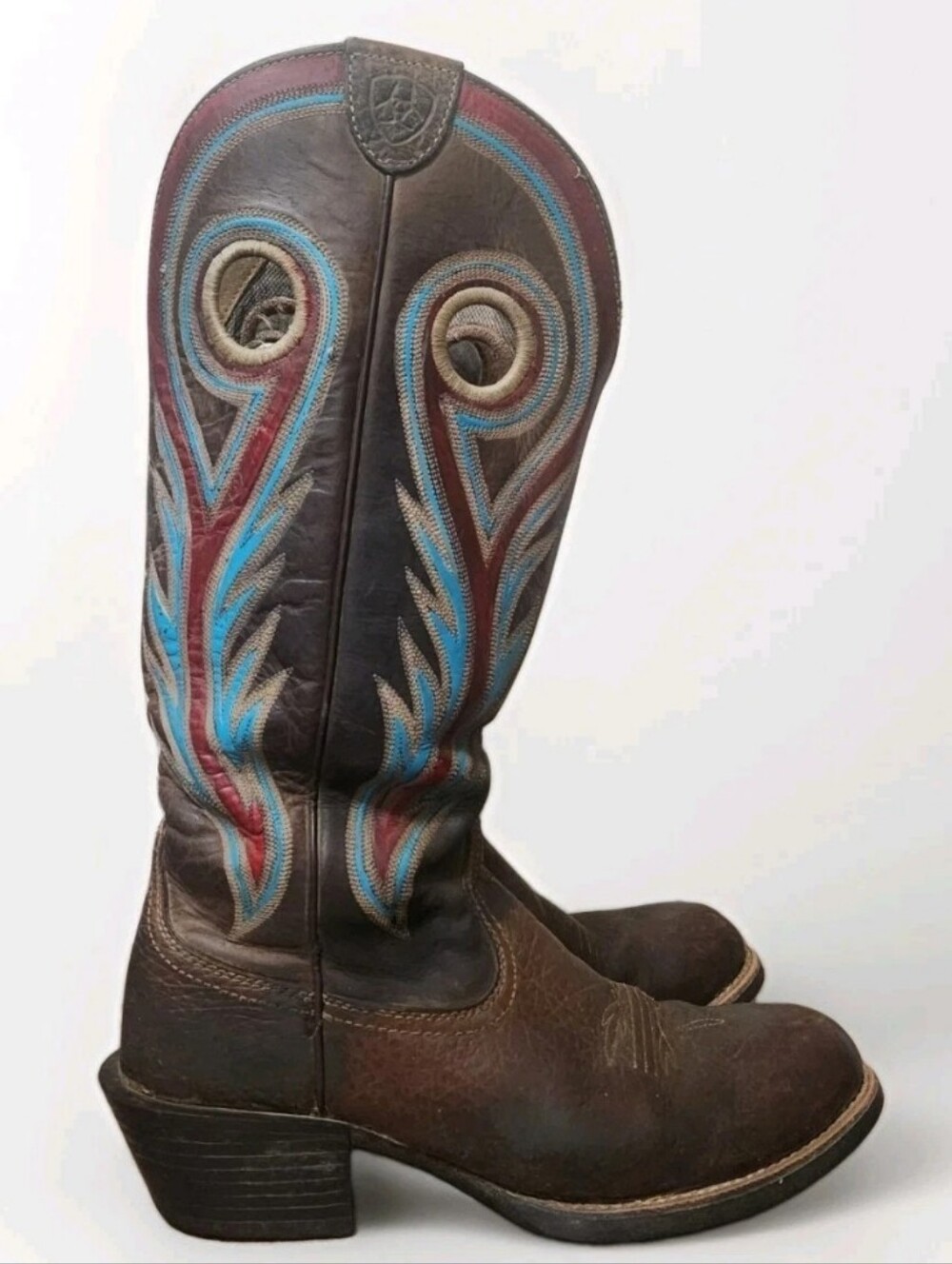 Ariat Western Boots 7D Sport Round Toe Buckaroo 10014058 Leather Cowboy Ranch
